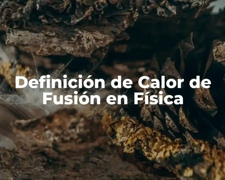 Definición de Calor de Fusión en Física