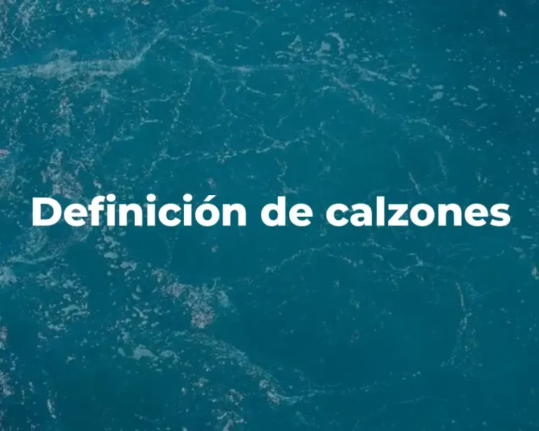 Definición de calzones