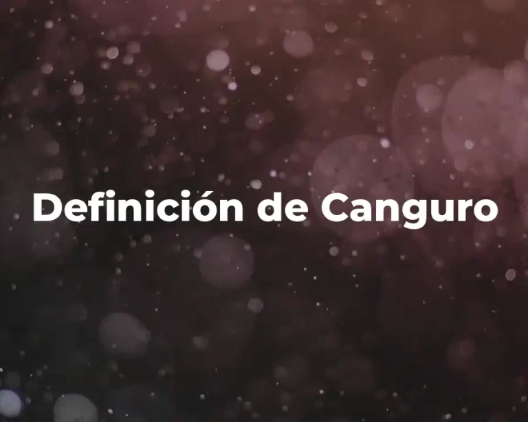 Definición de Canguro