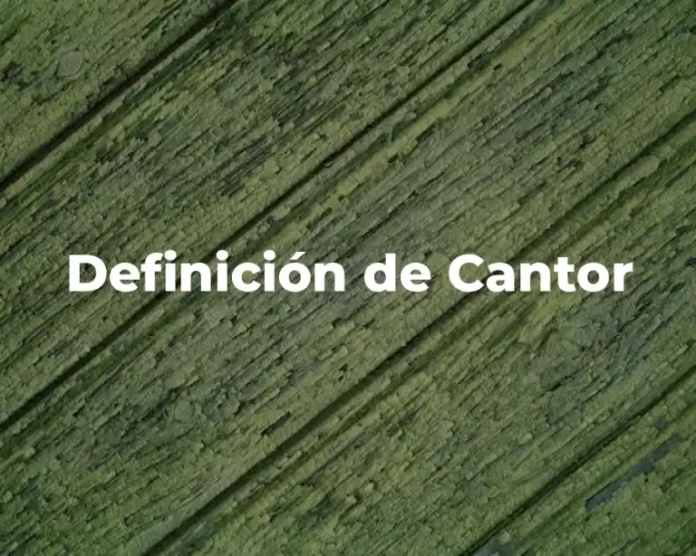Definición de Cantor