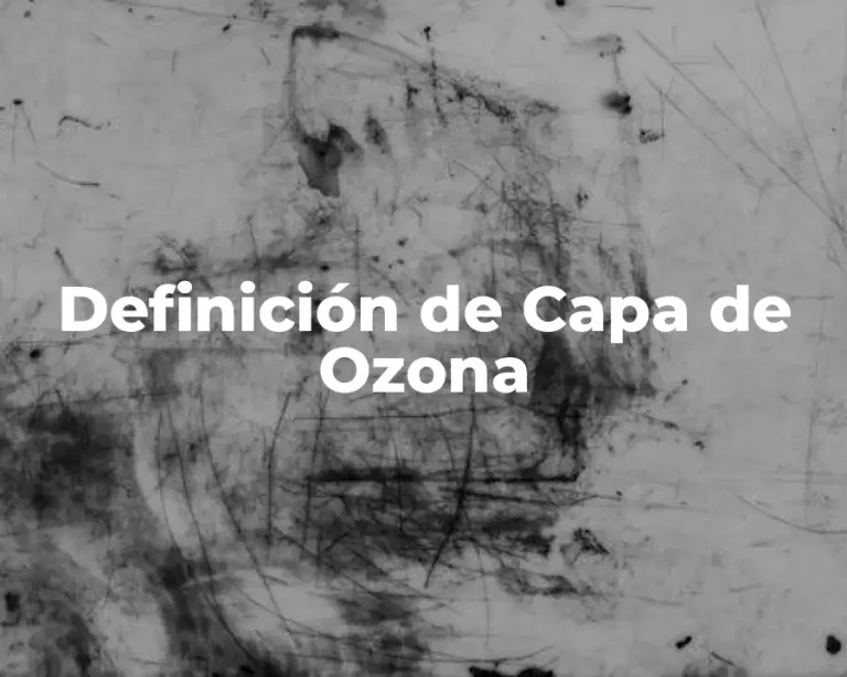 Definición de Capa de Ozona