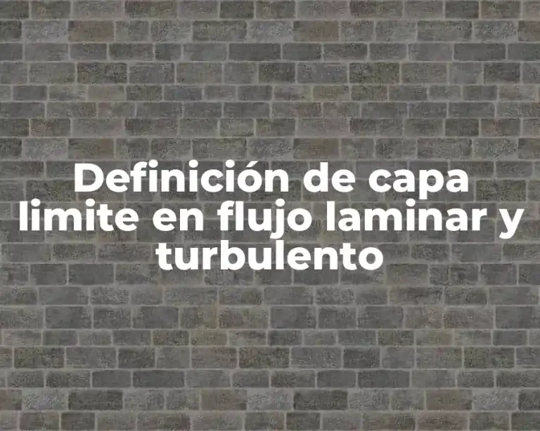 Definición de capa limite en flujo laminar y turbulento