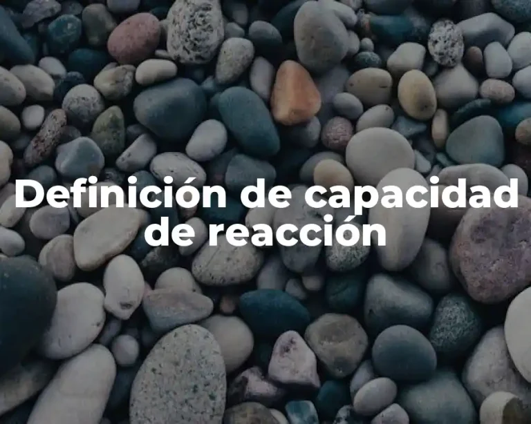 Definición de capacidad de reacción