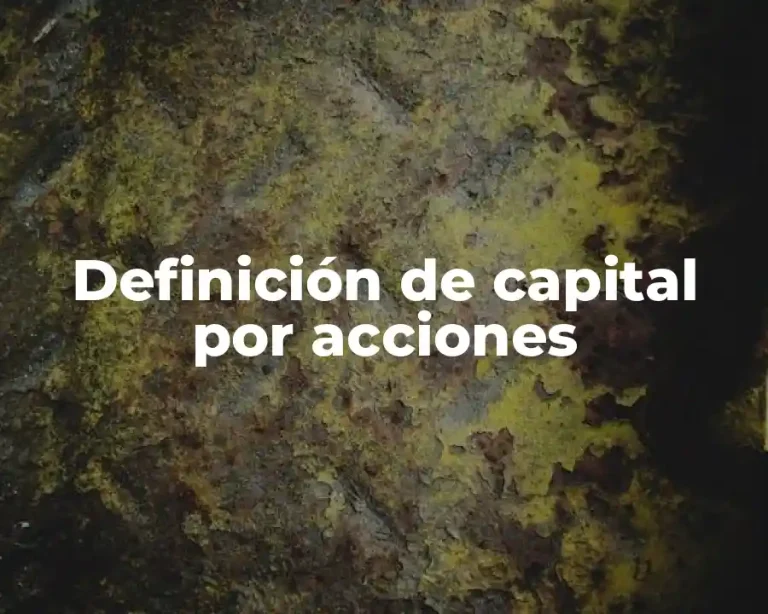 Definición de capital por acciones
