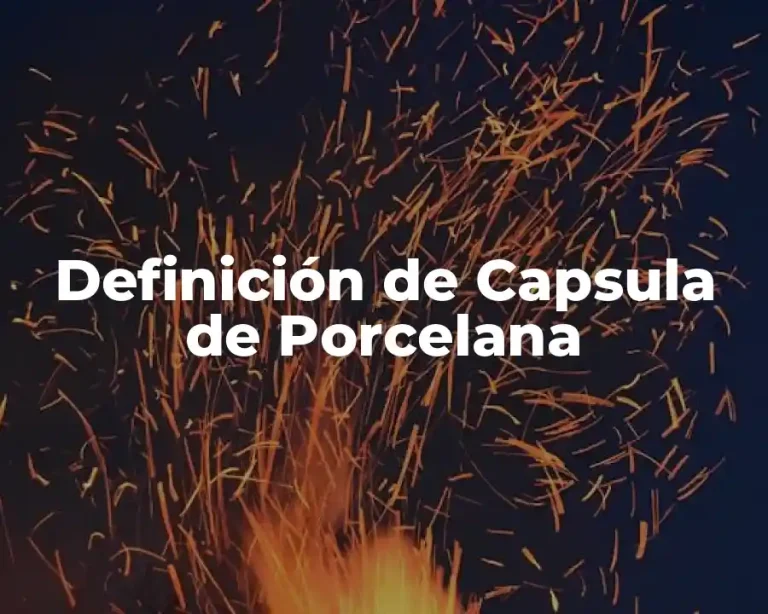Definición de Capsula de Porcelana