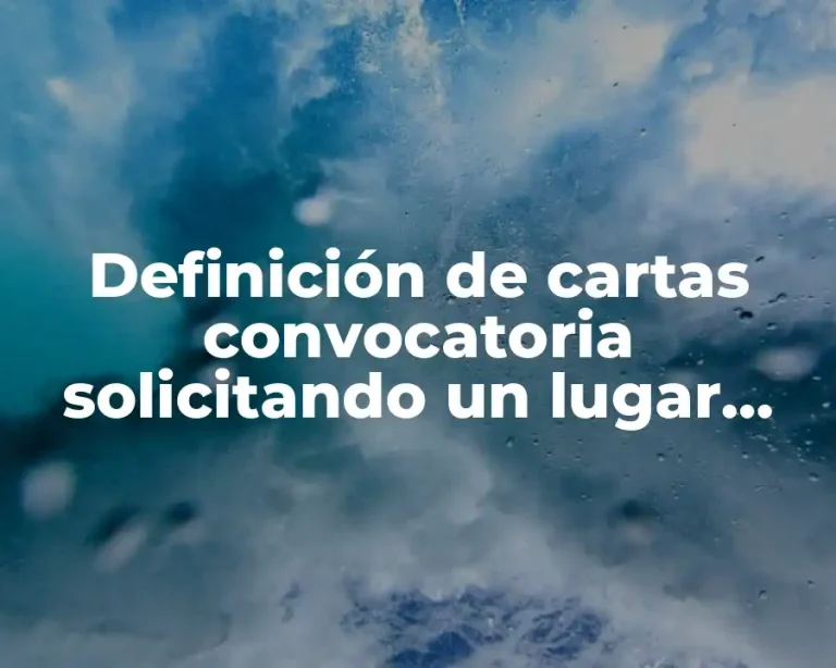 Definición de cartas convocatoria solicitando un lugar para vender comida