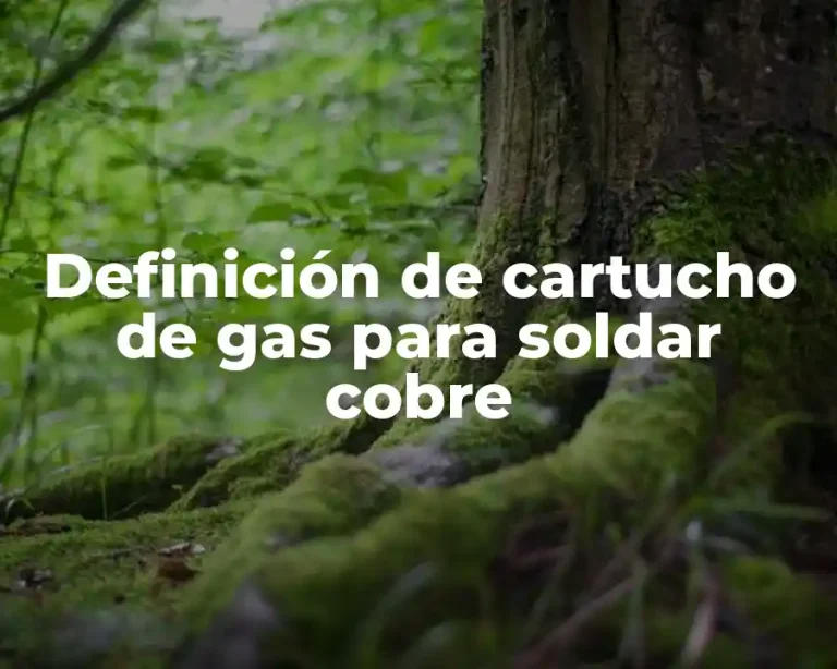 Definición de cartucho de gas para soldar cobre