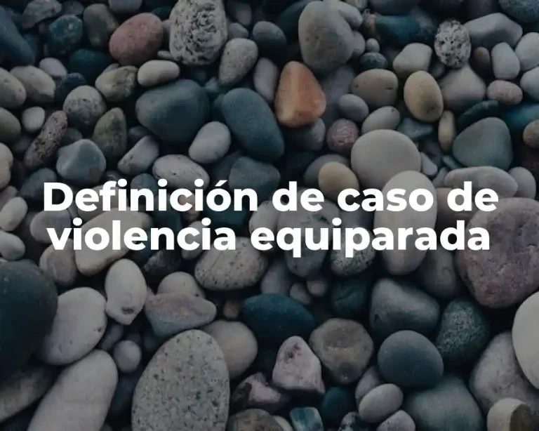 Definición de caso de violencia equiparada