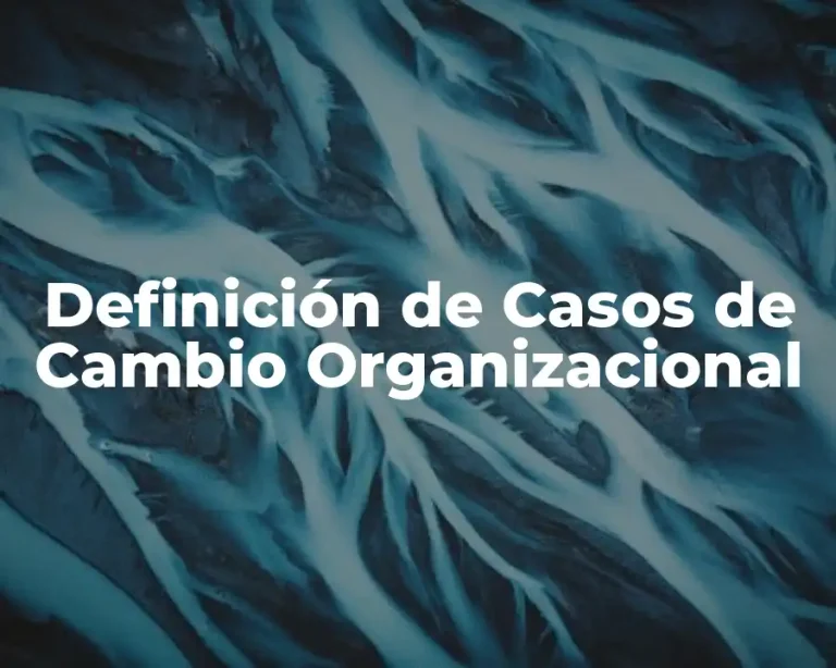 Definición de Casos de Cambio Organizacional