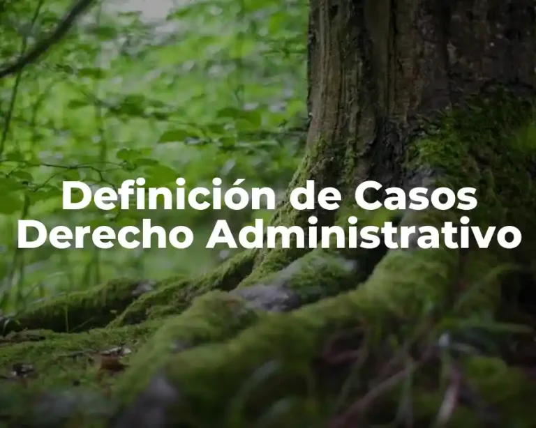 Definición de Casos Derecho Administrativo