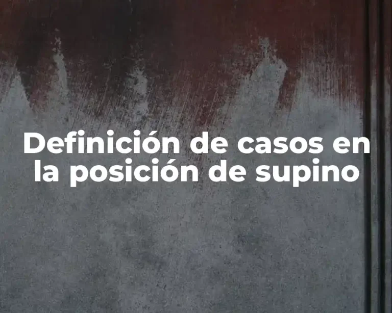 Definición de casos en la posición de supino