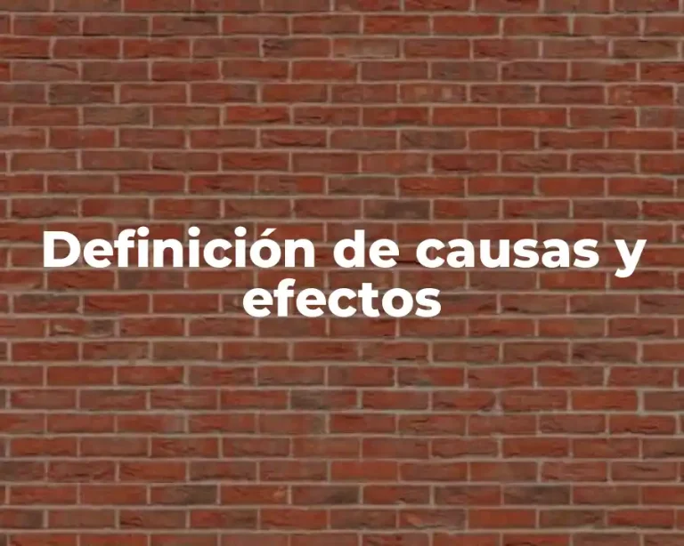 Definición de causas y efectos