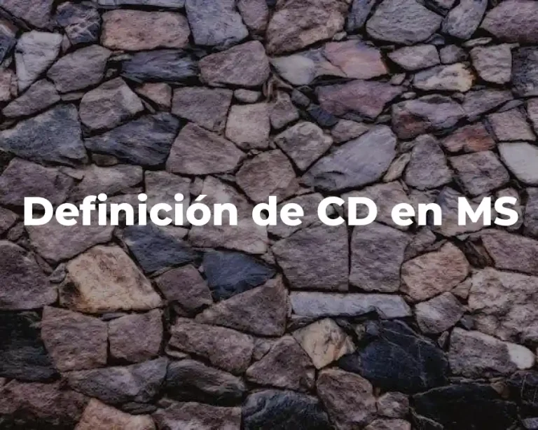 Definición de CD en MS