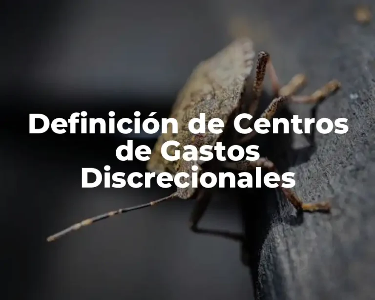Definición de Centros de Gastos Discrecionales