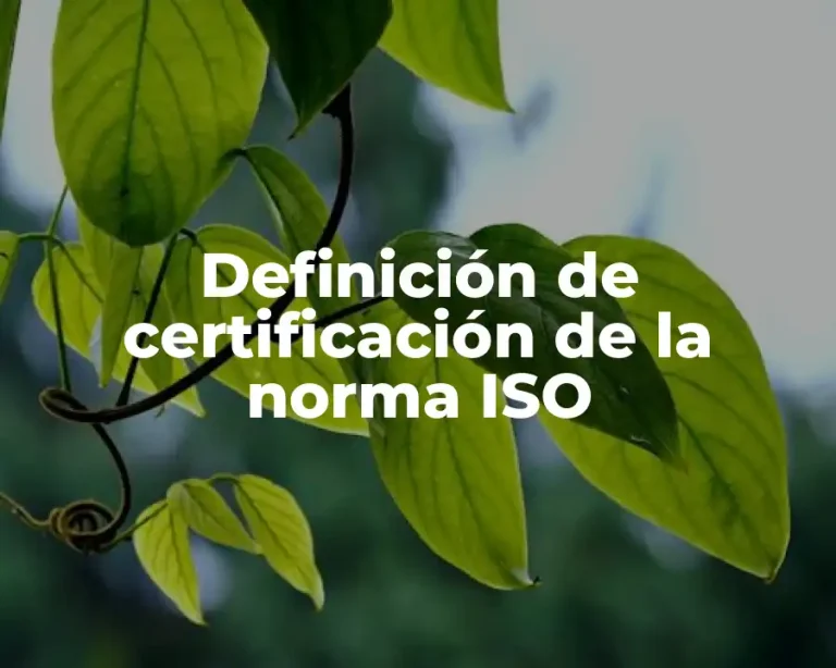 Definición de certificación de la norma ISO