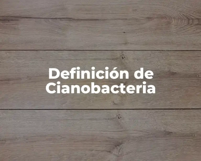 Definición de Cianobacteria