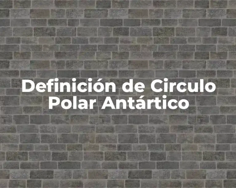 Definición de Circulo Polar Antártico