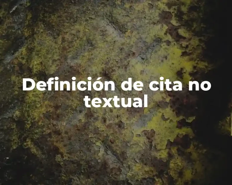 Definición de cita no textual