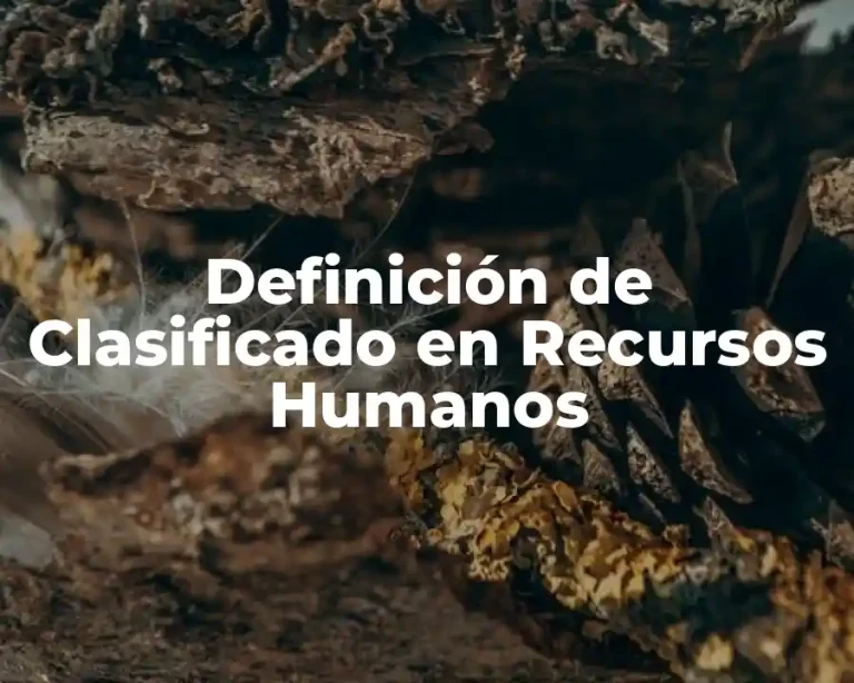 Definición de Clasificado en Recursos Humanos