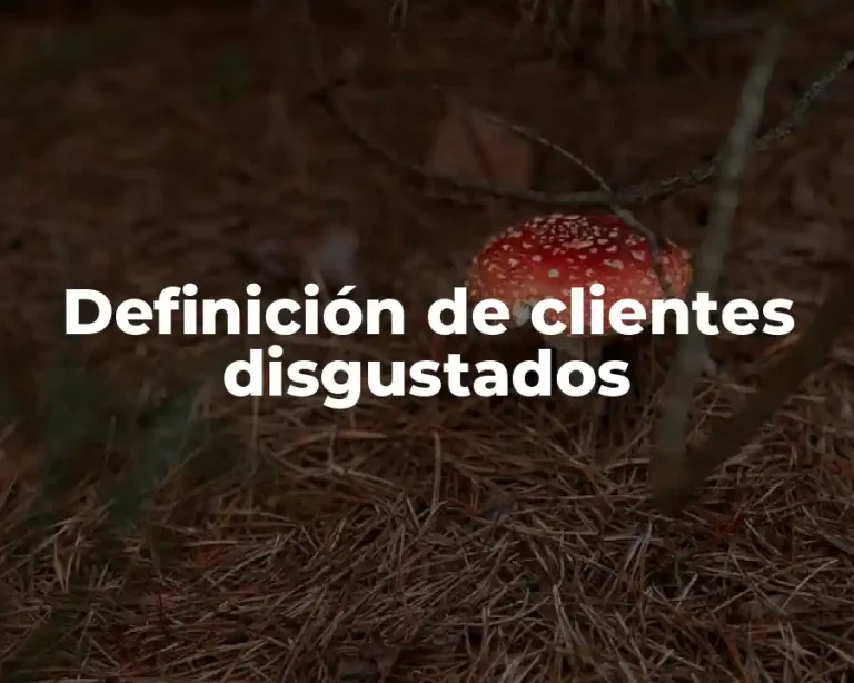 Definición de clientes disgustados