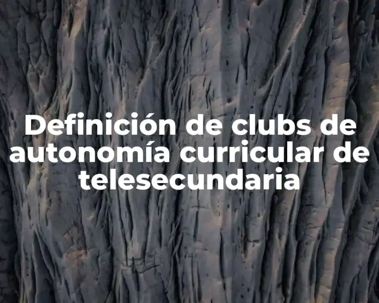 Definición de clubs de autonomía curricular de telesecundaria