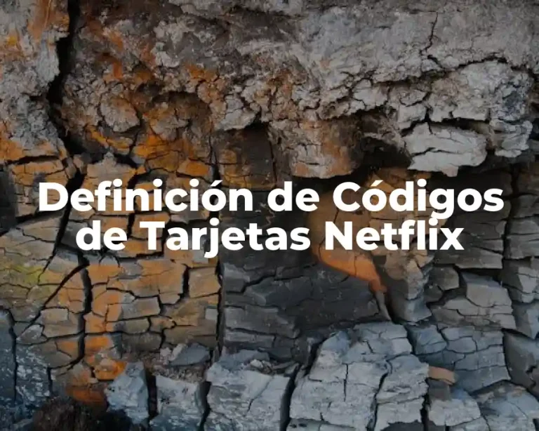 Definición de Códigos de Tarjetas Netflix