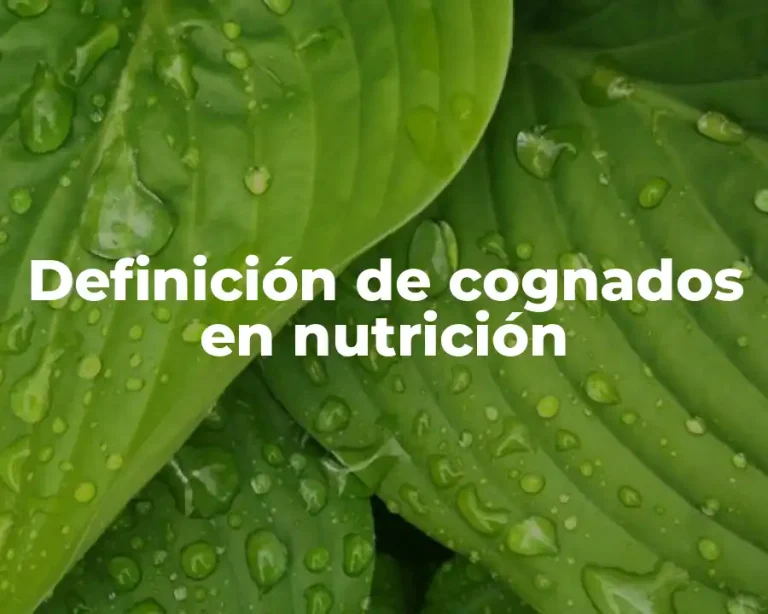 Definición de cognados en nutrición