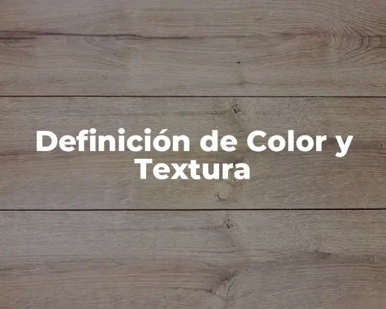 Definición de Color y Textura