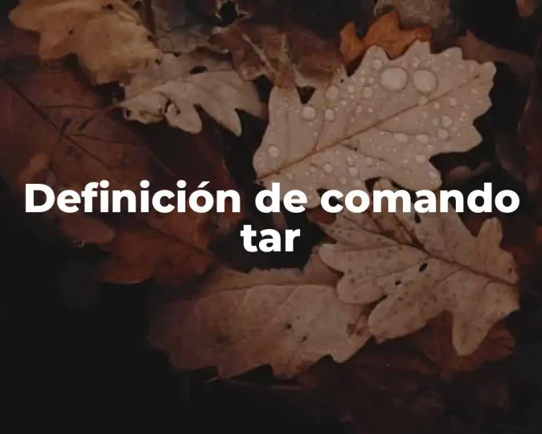 Definición de comando tar