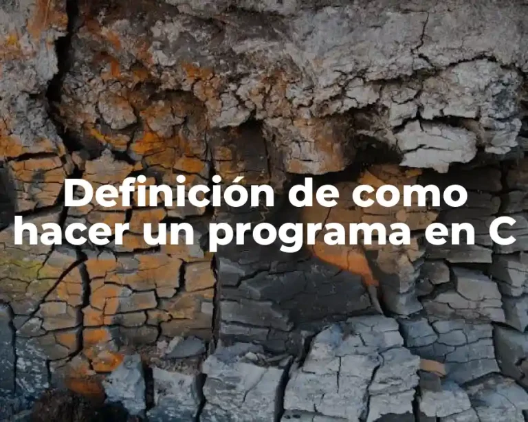 Definición de como hacer un programa en C