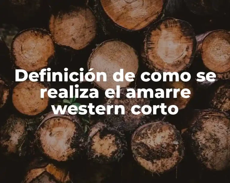 Definición de como se realiza el amarre western corto