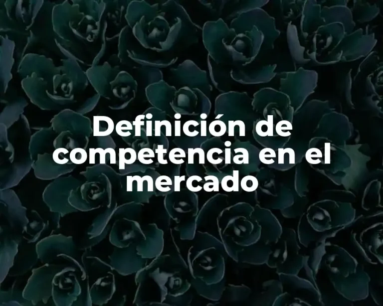 Definición de competencia en el mercado