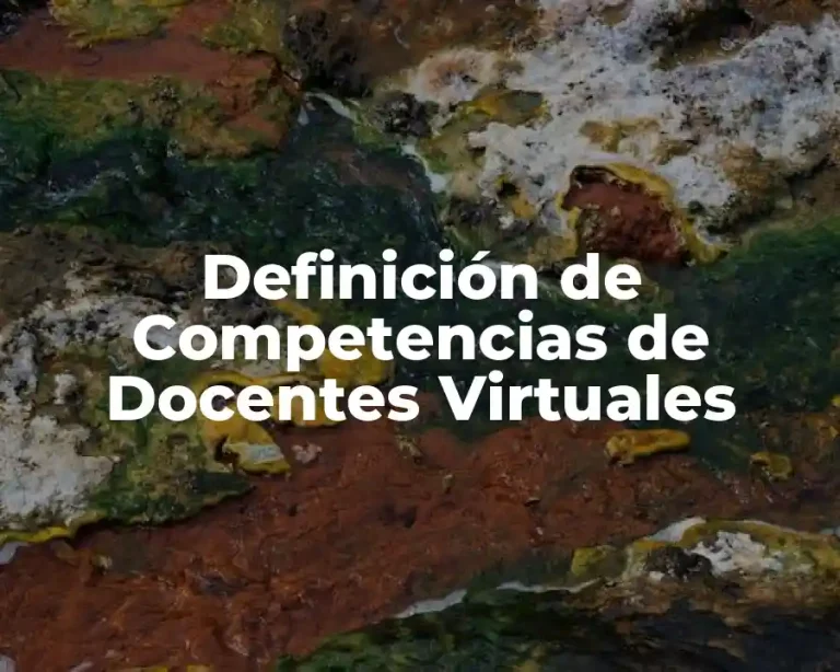 Definición de Competencias de Docentes Virtuales
