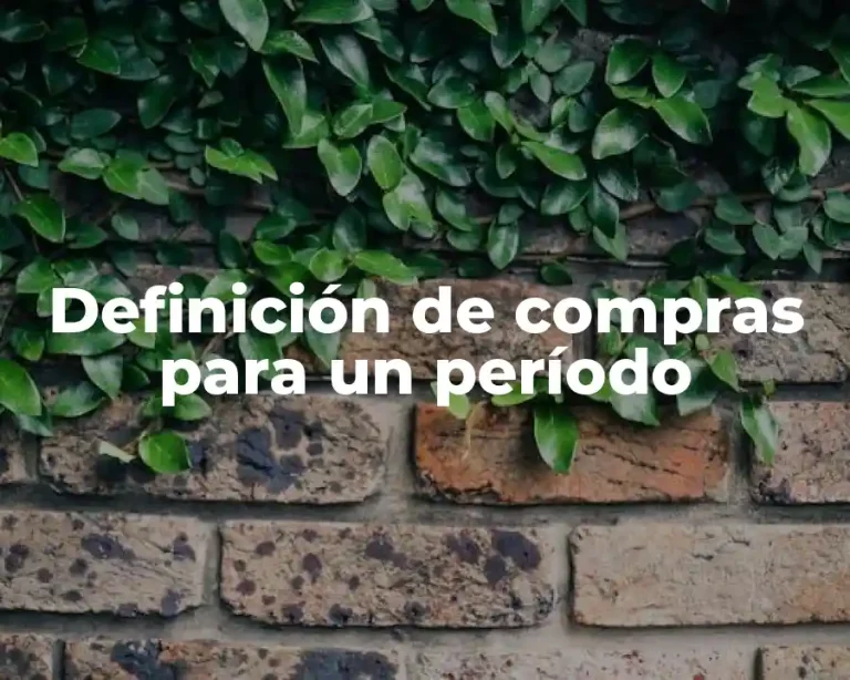 Definición de compras para un período