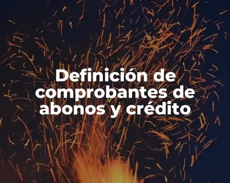 Definición de comprobantes de abonos y crédito