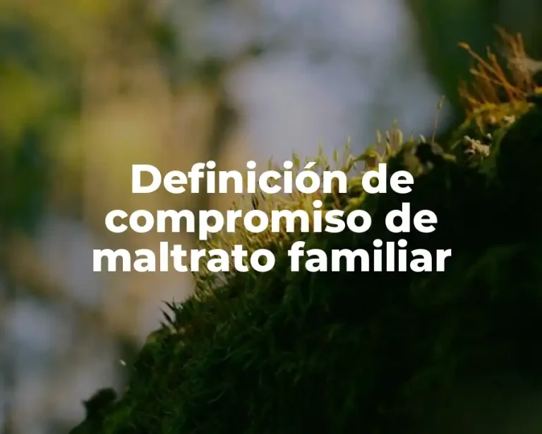 Definición de compromiso de maltrato familiar