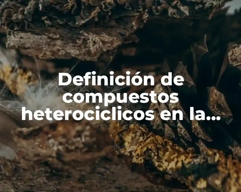 Definición de compuestos heterociclicos en la naturaleza