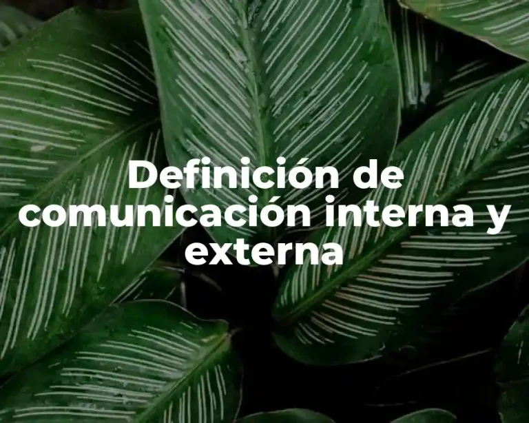 Definición de comunicación interna y externa