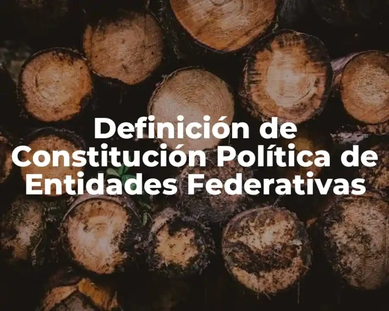 Definición de Constitución Política de Entidades Federativas