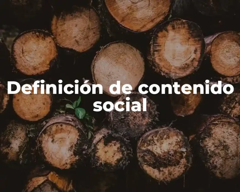 Definición de contenido social