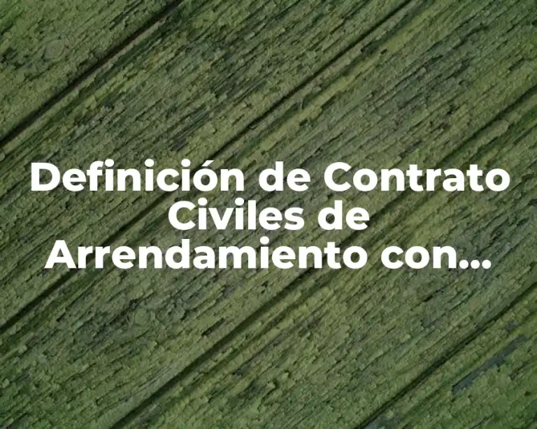 Definición de Contrato Civiles de Arrendamiento con Declaraciones