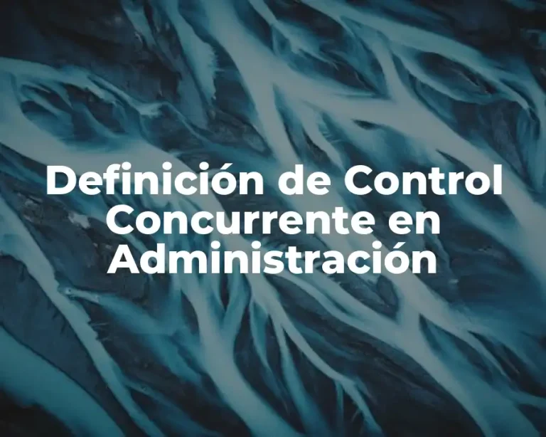 Definición de Control Concurrente en Administración