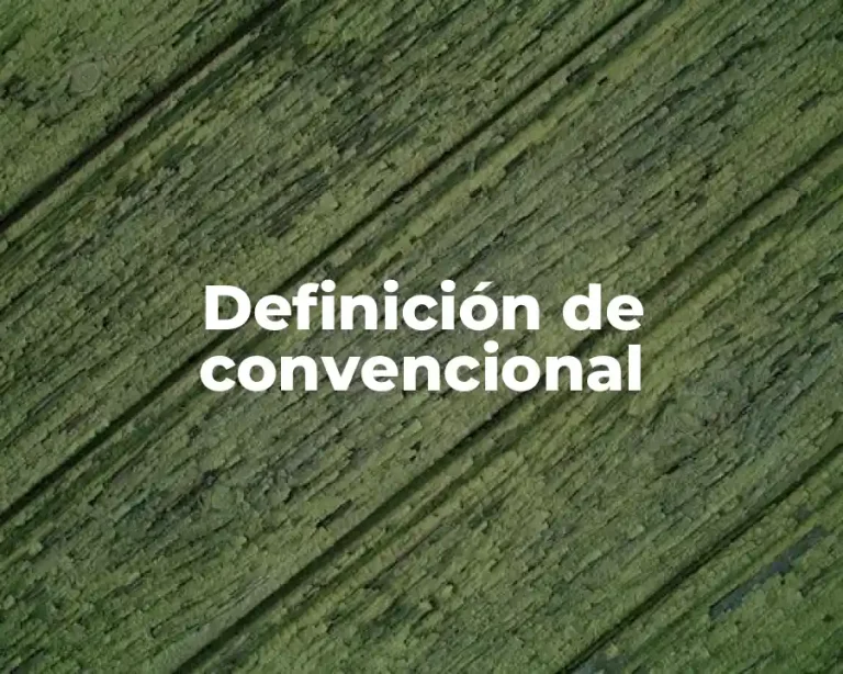 Definición de convencional