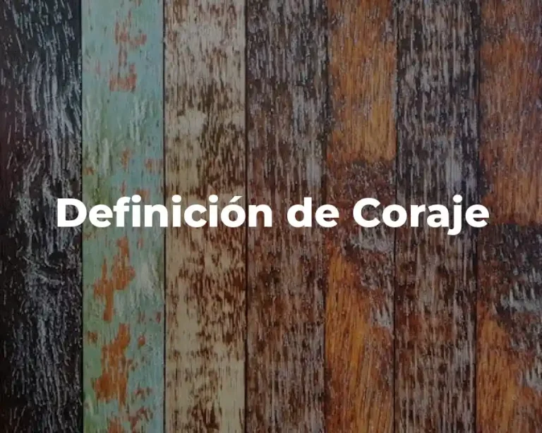 Definición de Coraje
