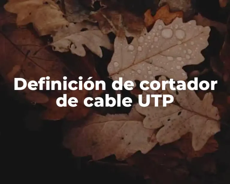 Definición de cortador de cable UTP