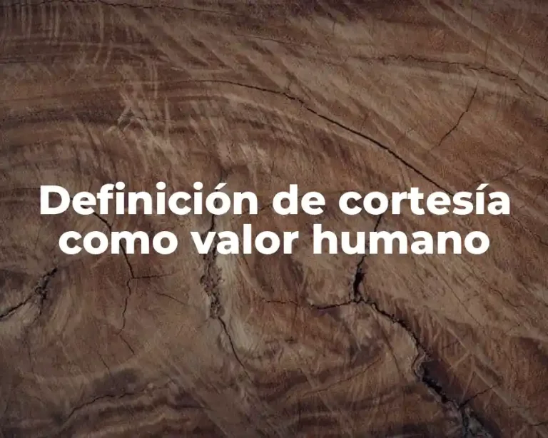 Definición de cortesía como valor humano