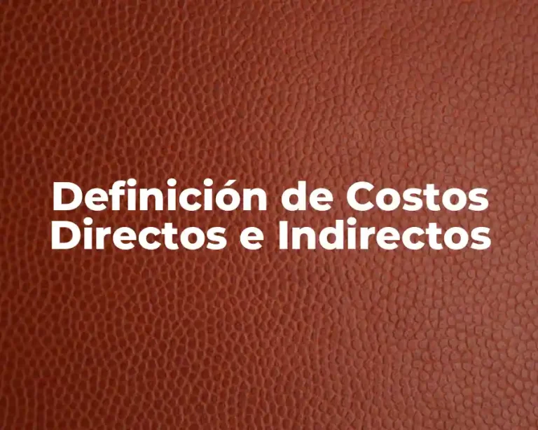 Definición de Costos Directos e Indirectos