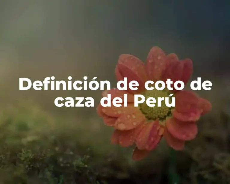 Definición de coto de caza del Perú