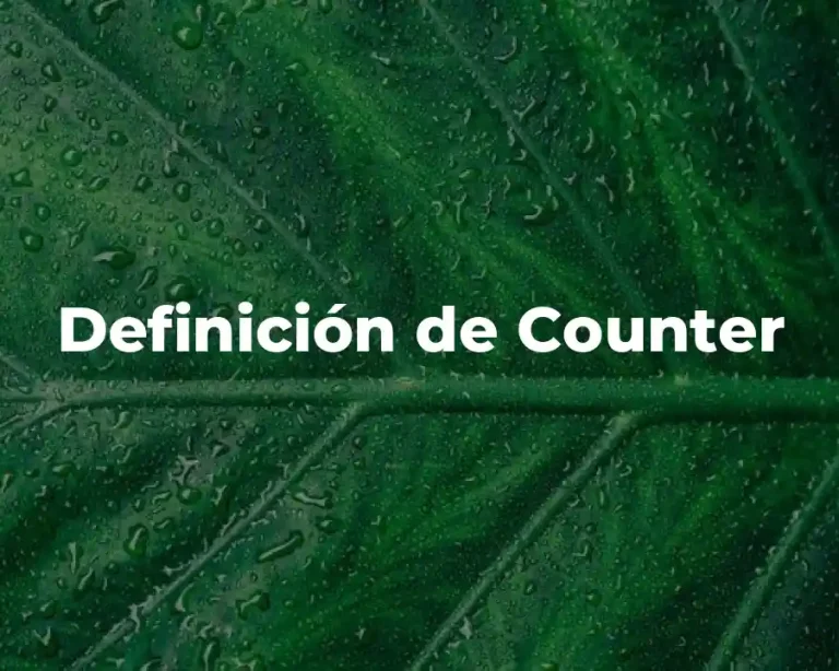 Definición de Counter