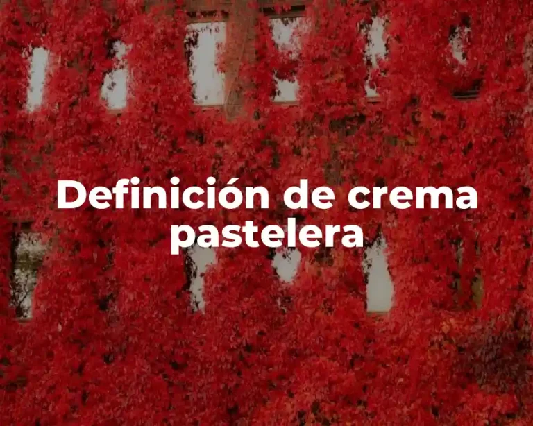 Definición de crema pastelera